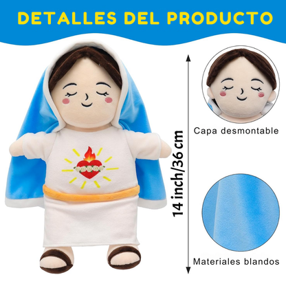Virgen María Peluche con Respiración Relajante