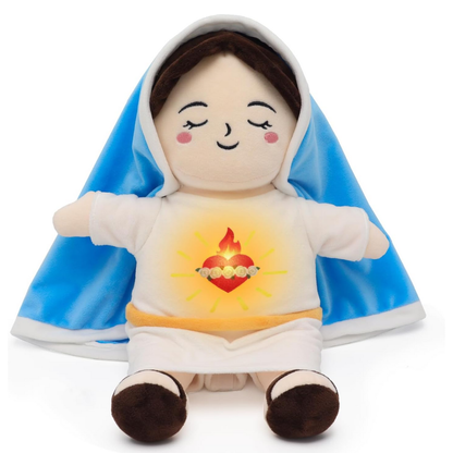 Virgen María Peluche con Respiración Relajante