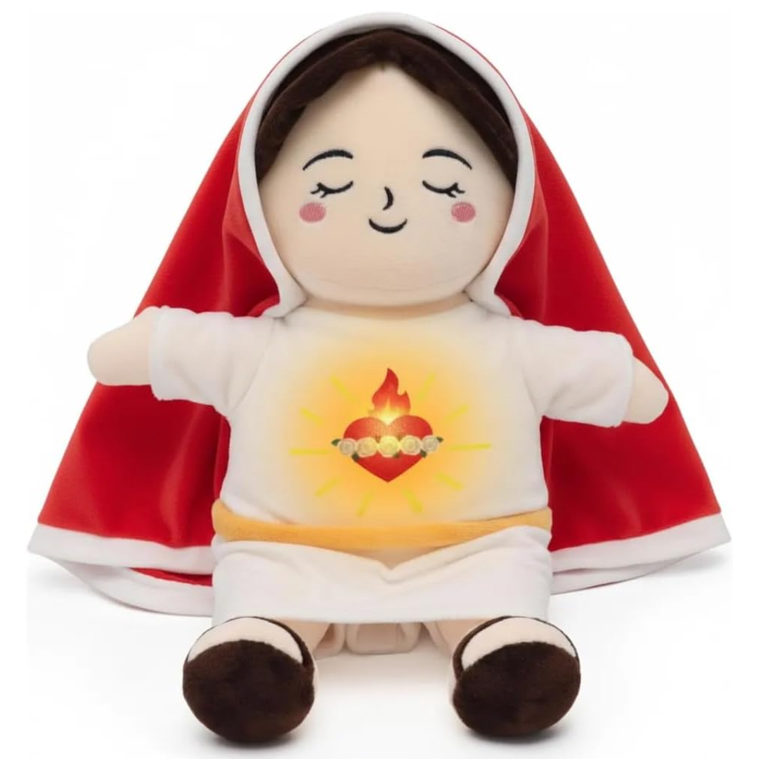 Virgen María Peluche con Respiración Relajante
