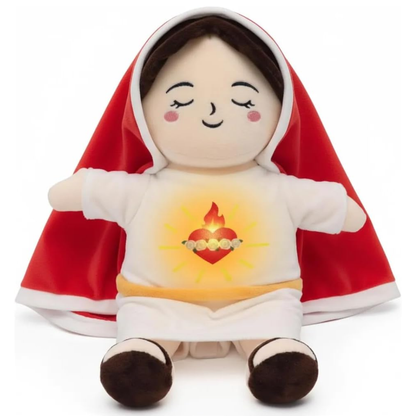 Virgen María Peluche con Respiración Relajante